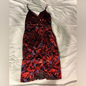 Worthington Sleeveless Faux Wrap Floral Mini Dress, Size S, NWT